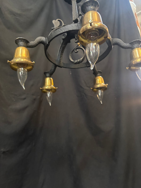 Cast Iron and Brass 5-Light Fixture GA21161