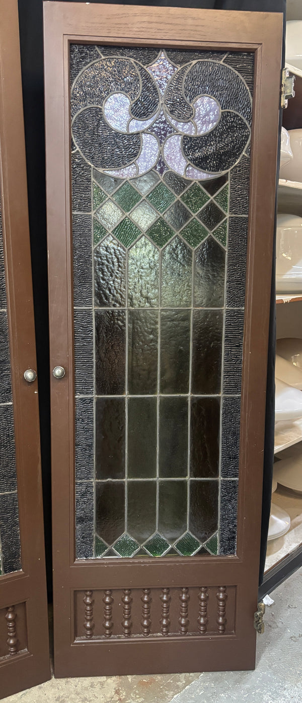 Pair of Stained Glass Cabinet Doors GA21327