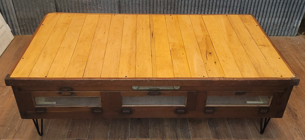 Restored Super Hatcher Chicken Incubator Coffee Table 59"x 31 1/2" x 19" GS01066