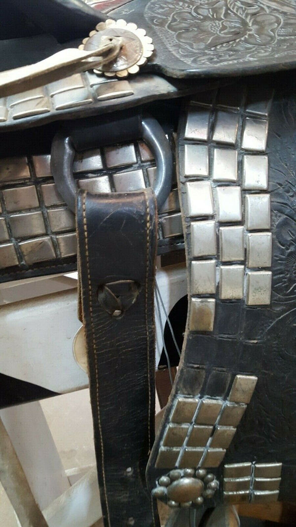 1959 Ornate Leather Dress Saddle Prop used in MGM Movie GS00725
