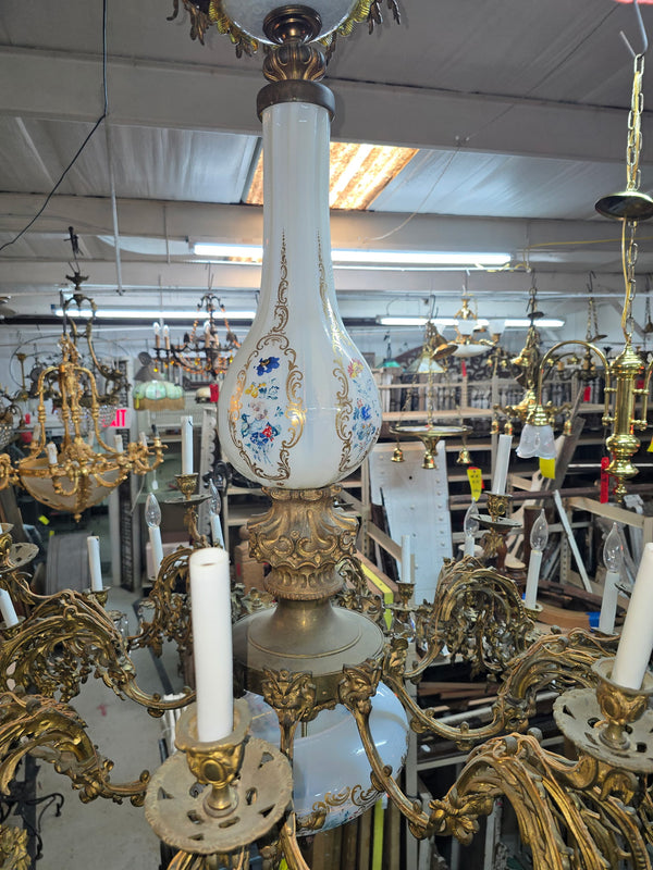 Victorian Bronze and Glass 32 Light Ornate Chandelier GS011023