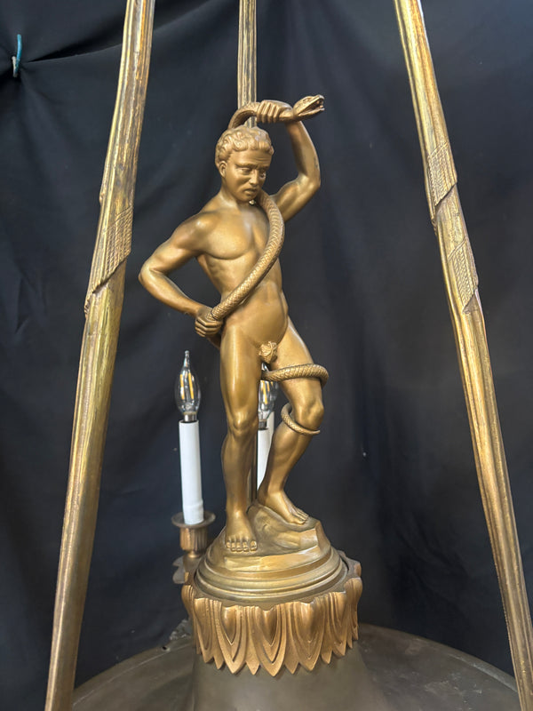 Brass Coated 9-Light Chandelier GA21270