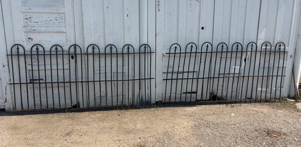 36 Feet of Wrought Iron Hairpin Fencing with Finials GA21251