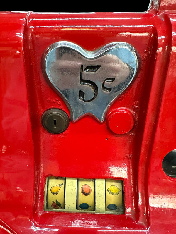 Vintage 1941 Novelty Mills 5 Cent QT Sweetheart Slot Machine GA20985