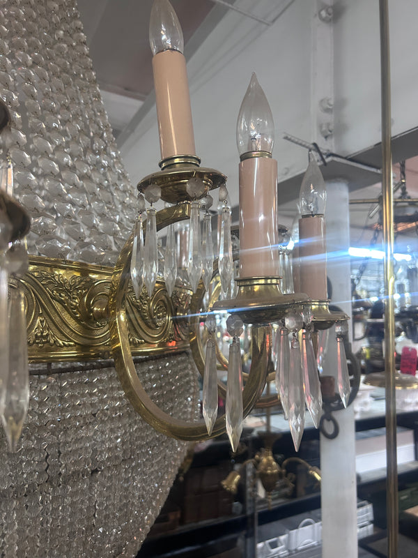 Brass and Crystal Ballroom Chandelier GS011024