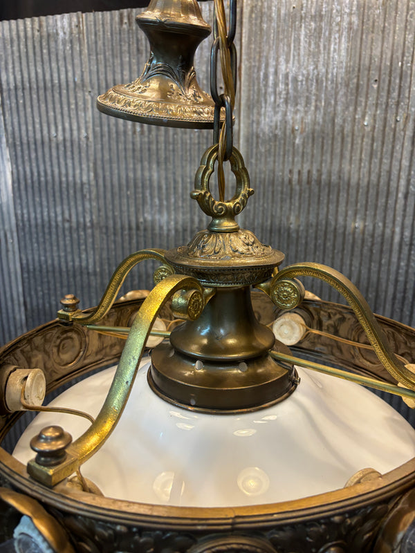 Pair of Bronze 6-Light Globe Chandeliers GA21361