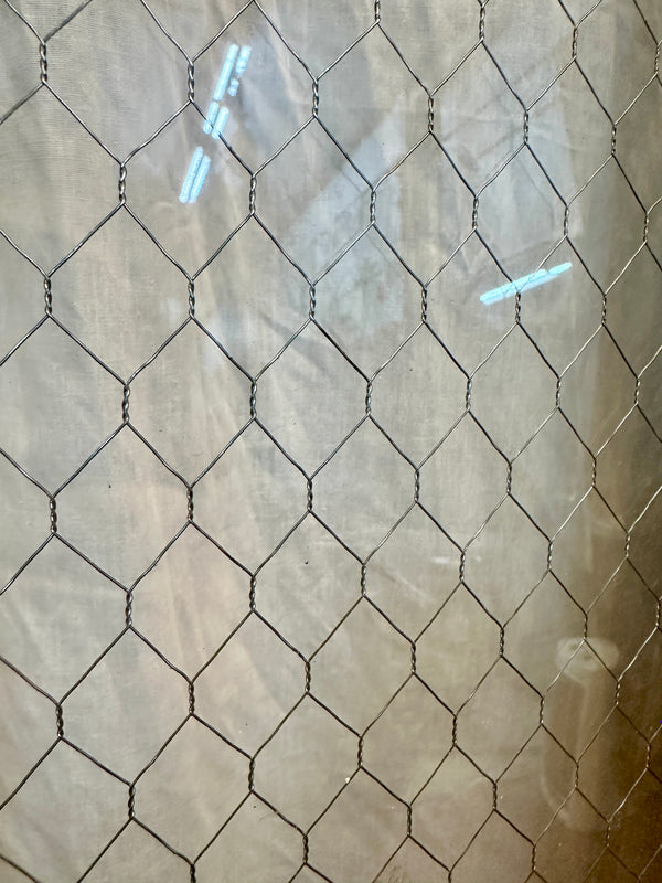 1-Pane Painted Steel Double Doors w/ Chicken Wire Glass GA20576