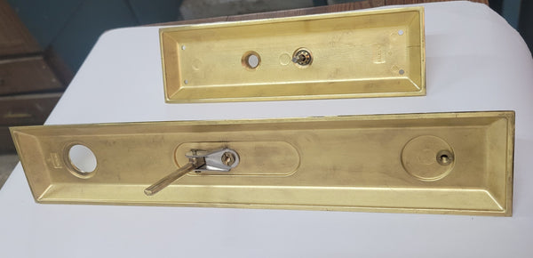NOS Art Deco Baldwin Tremont Backplates w/ Dead Bolt Space & Thumb Turn GS00806