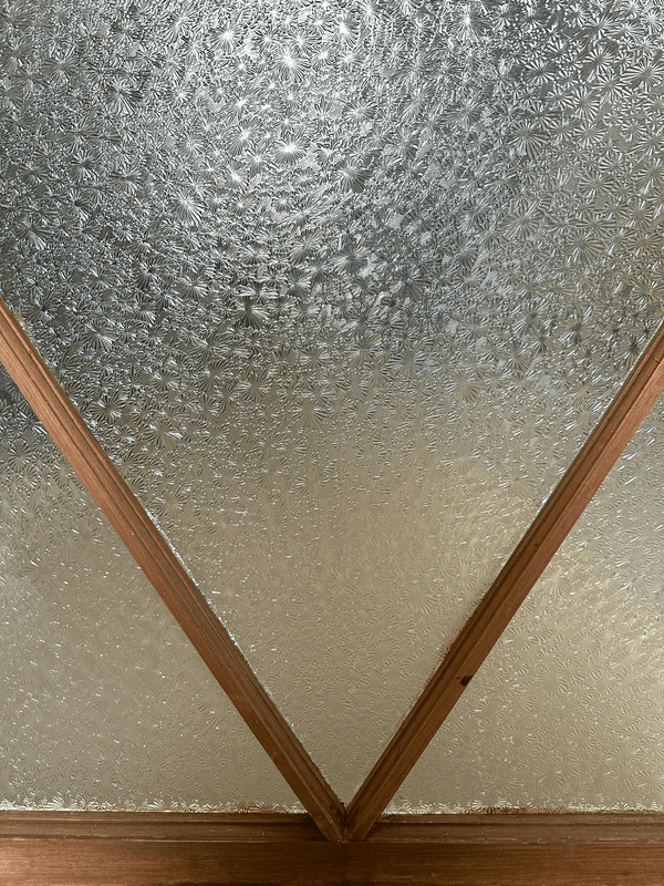 Antique Restored Arched Florentine Glass Transom Window GA20696