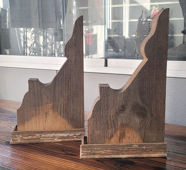 Pair of Hand Crafted Wooden Corbels 13 1/2" T x 8 1/4" D x 3 1/4" W GS00943