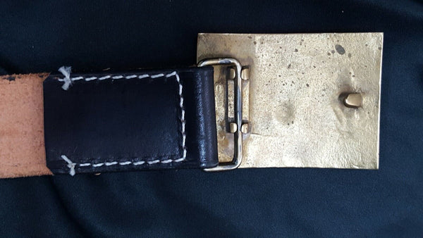 Handmade Leather Belt & Reproduction U.S. Military Federal Eagle Belt Buckle