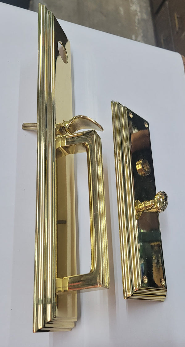NOS Art Deco Baldwin Tremont Backplates w/ Dead Bolt Space & Thumb Turn GS00806