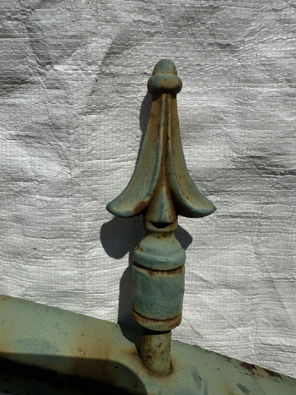 Restored Arch Top Wrought Iron Gates w/ Arrow Finials GA20323
