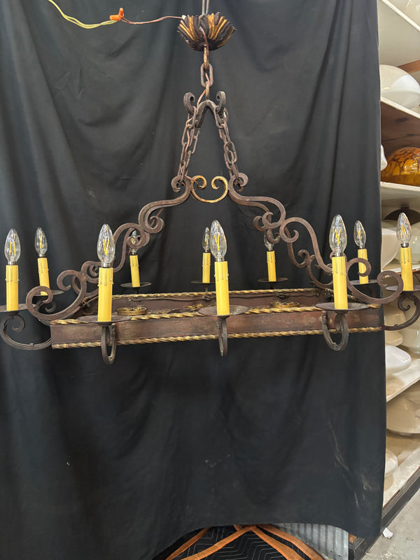 Cast Iron 10- Light Chandelier GA21189
