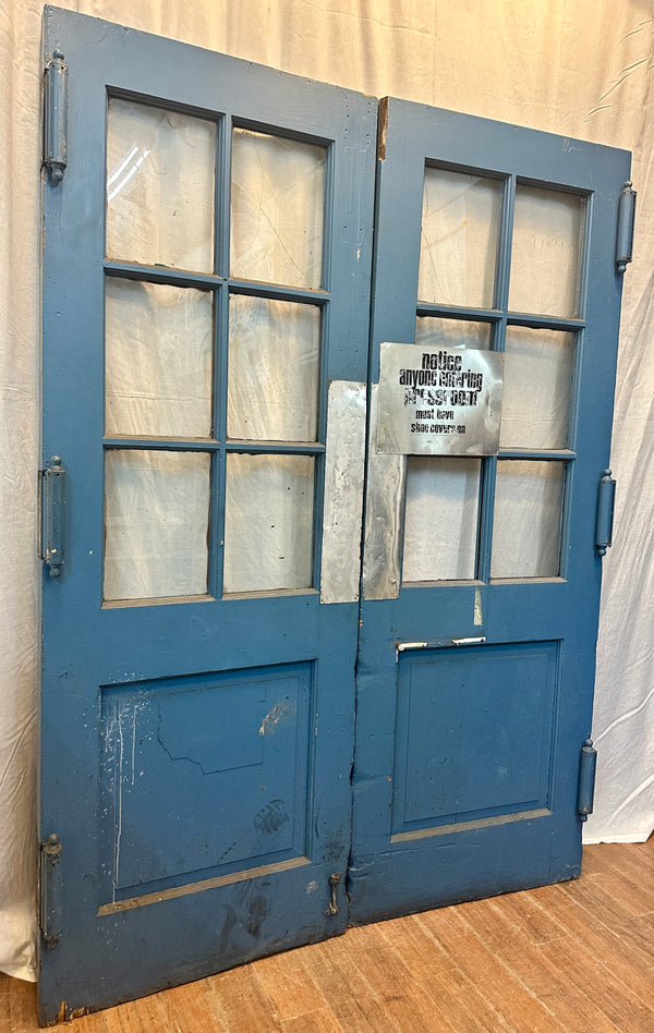 Wood & Steel Double Door Pair - Salvaged from Schuylkill Printing Plant GA20561