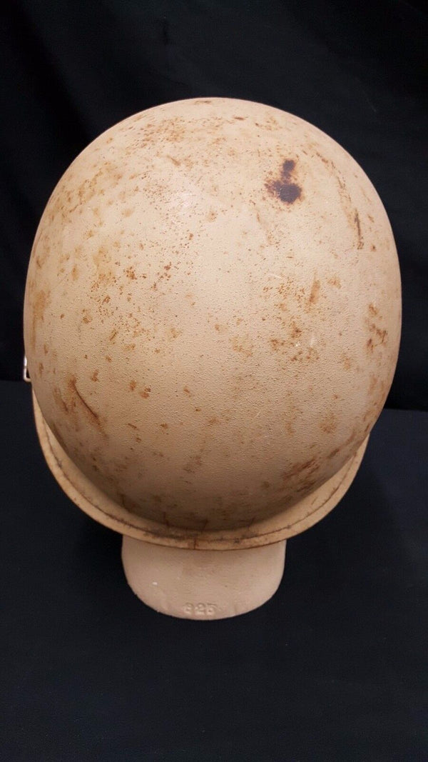 WWII U.S. M 1 Camo Tan Swivel Bale Rear Seam Steel Combat Helmet GS01003