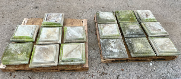 Set of 7 Pairs of Concrete Column Tops GA20488