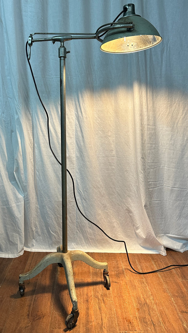 Vintage Industrial Rolling Medical Floor Lamp GA20534