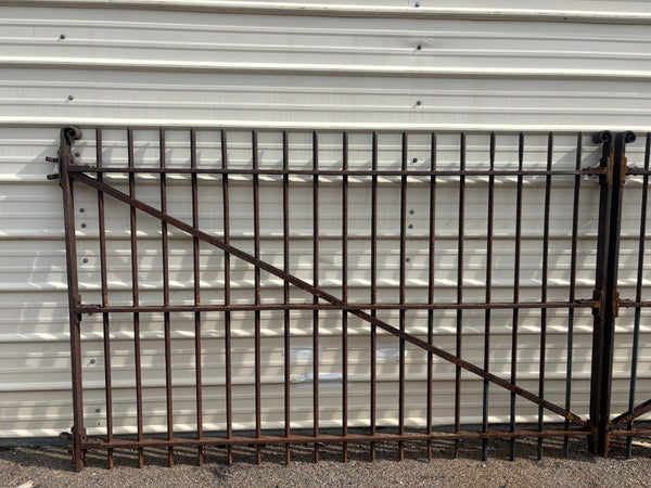 Late 1800s Wrought Iron Driveway Gates - Fully Restored GA21197