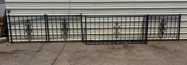 19 Feet of Iron Fence Panels GA21323