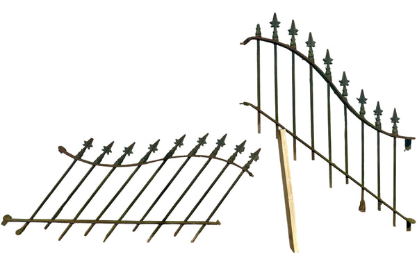 Set of Antique Wrought Iron Outdoor Stair Railing GA20804