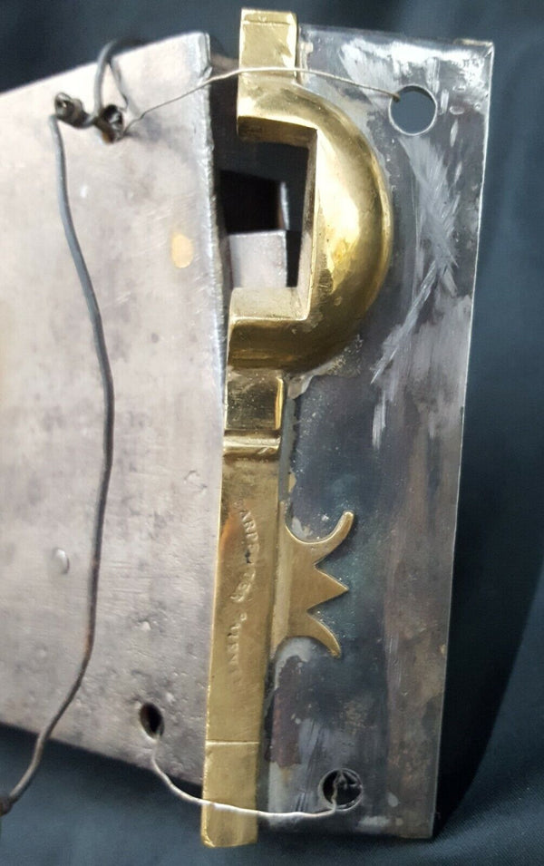 Restored 1800's Right Sided Iron & Brass Carpenter Lock Set