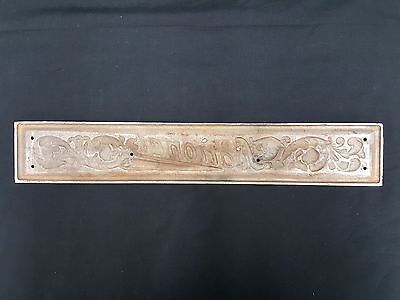 Art Deco Solid Brass National Register Plaque 17 1/2" x 3" GS00736