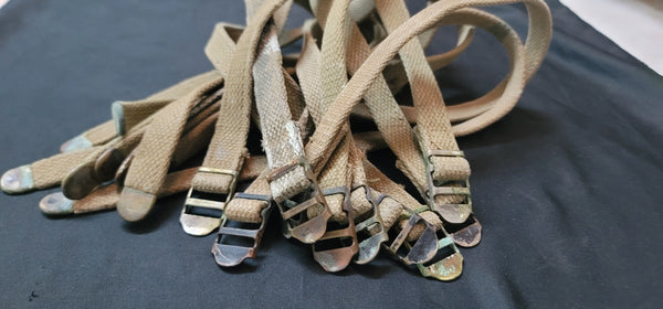 Set Of 10 WWII M1941 Bed Roll Equipment Straps GS01086