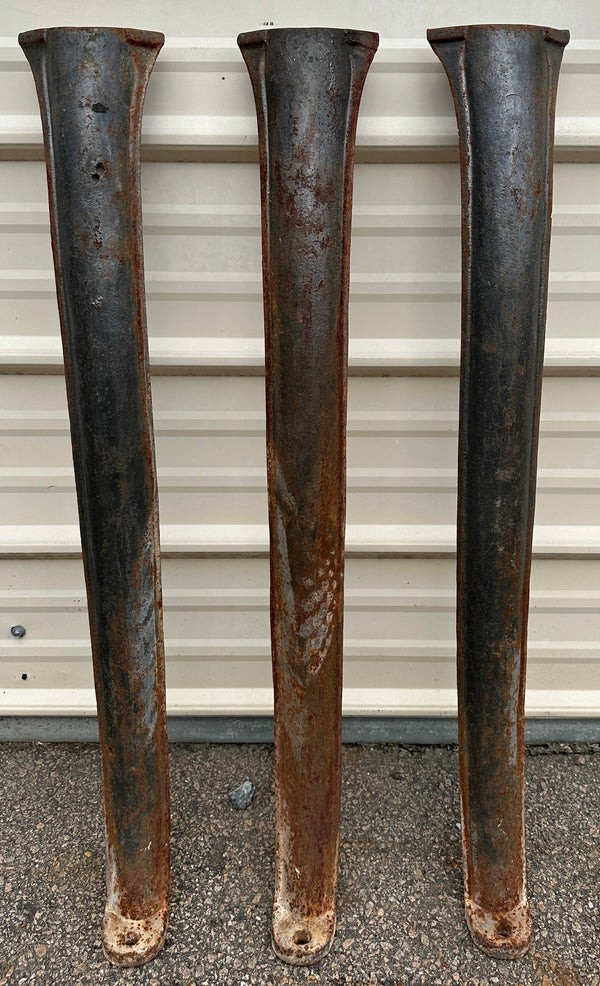 Set of 3 Antique Cast Iron Industrial Table Legs GA20378