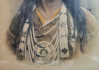 1904 Alfred S. Campbell Embossed Color Print of Native American Chief  GS00711