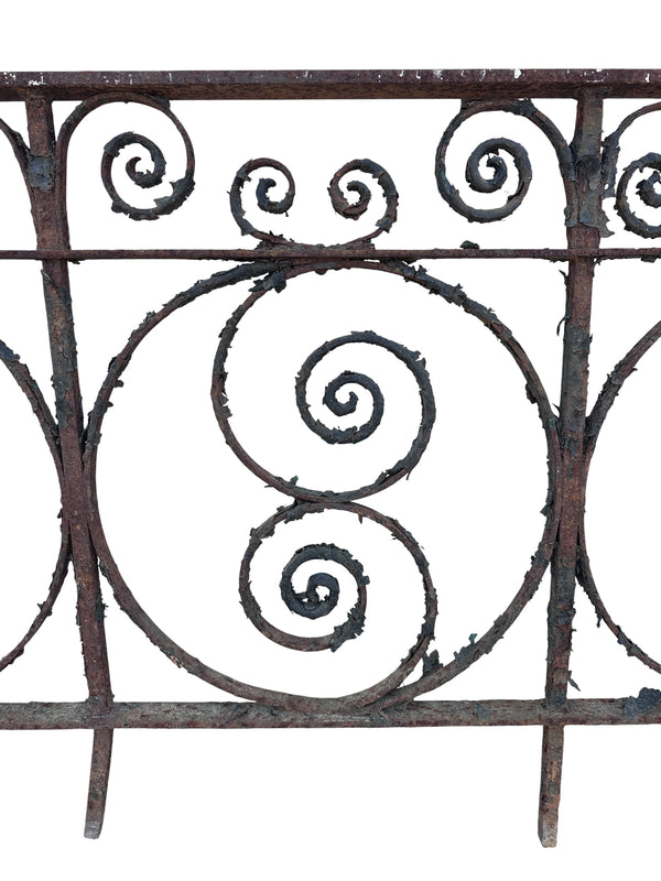 Antique Wrought Iron Gate Panel - 66" W x 34" T - GA21056