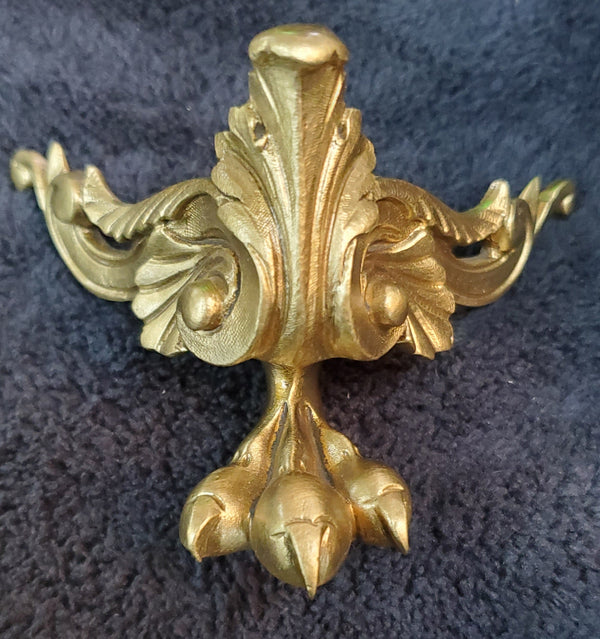 Ornate Solid Brass Claw Foot Furniture Feet w/ Feathers 3 5/8"x 2 5/8" GAM04