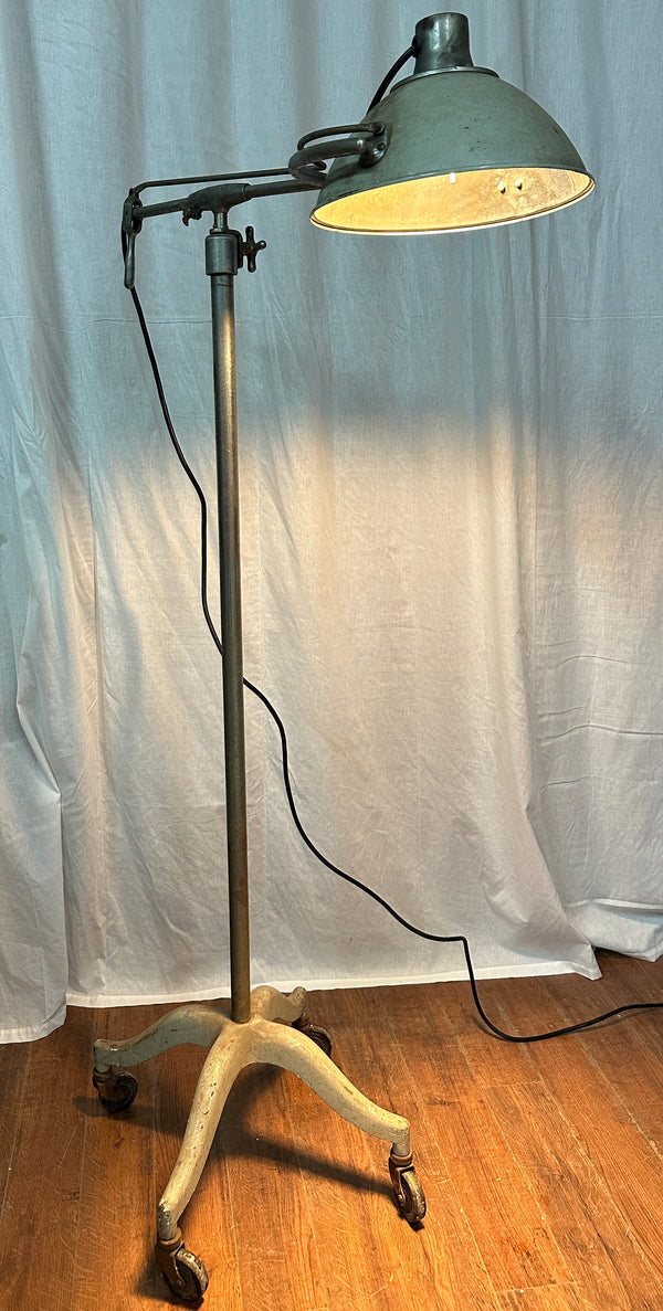 Vintage Industrial Rolling Medical Floor Lamp GA20534