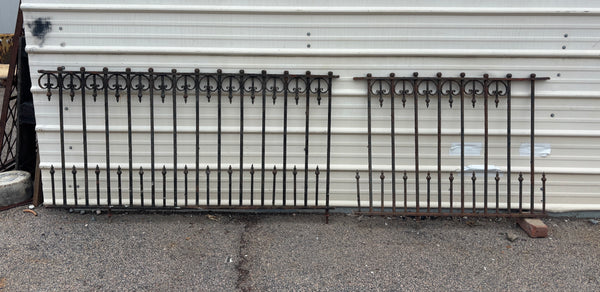 9 Feet of Iron Fence Panels GA21288