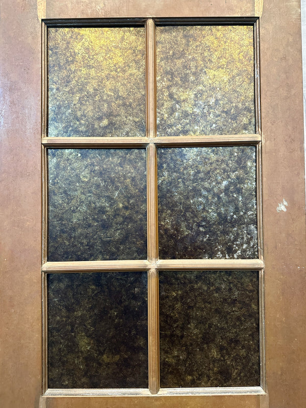 6-Pane 1-Panel Copper Door w/ Stained Glass GA20573