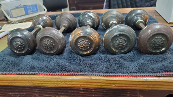 5 Sets of Brass Louis XVI Style Door Knobs GAM012