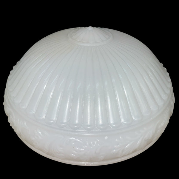 Vintage Milk Glass Flush Mount Light Shade w/ 14" Fitter GA20783