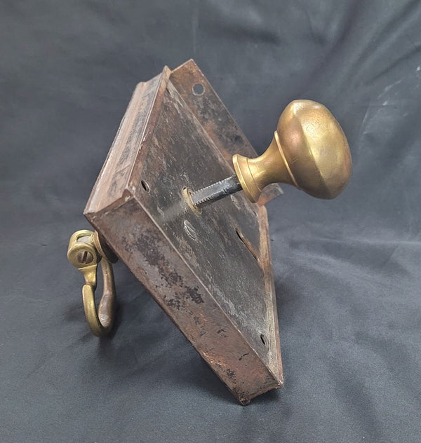 Restored 1800s Left Carpenter #60 Lock Set Key Keeper & More 7"x 4 3/4" GS00867