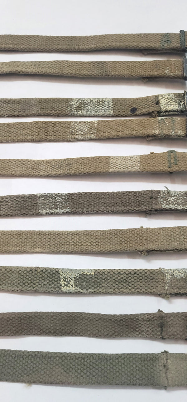 Set Of 10 WWII M1941 Bed Roll Equipment Straps GS00659