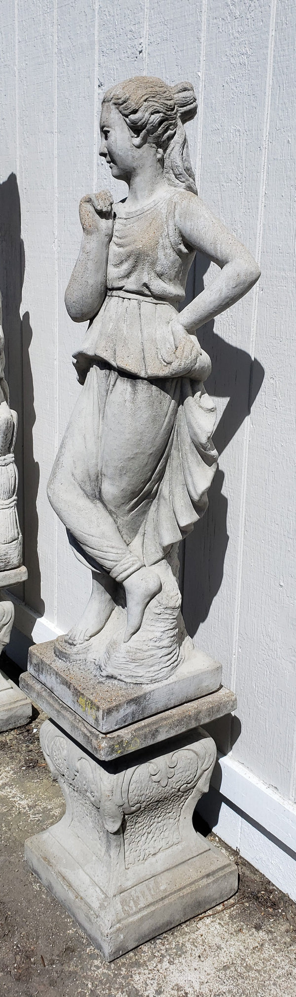 Woman Statue on Ornate Pedestal for Garden Lawn or Patio #GWStatue1