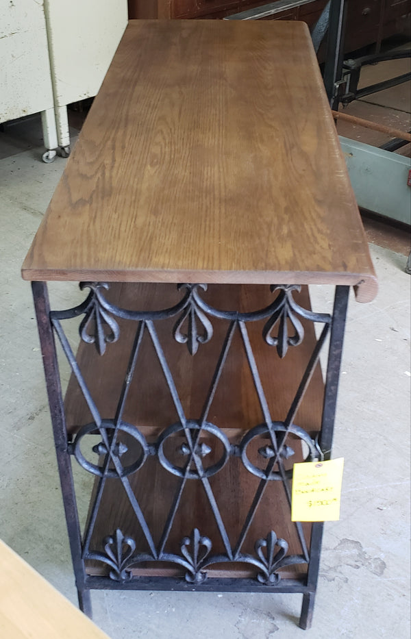 Custom Made Wood & Iron Book Shelf #GA9175