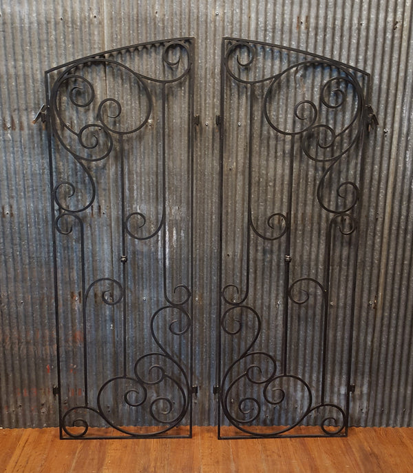 Pair of Wrought Iron Gates 64 1/2" Tall by  44" Wide  #GA9302