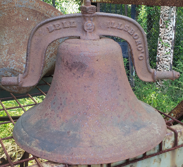 C.S. Bell of Hillsboro Ohio Cast Iron 16" Round #2 Bell  GA9338