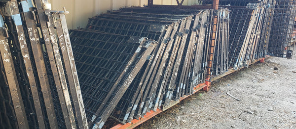 Salvaged Iron Window Grates from a State Institution in Allentown PA 40" x 44" #GA9352