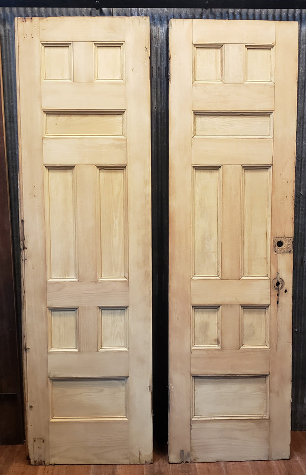 Pair of Newly Stripped 8 Panel Exterior Doors GA9391
