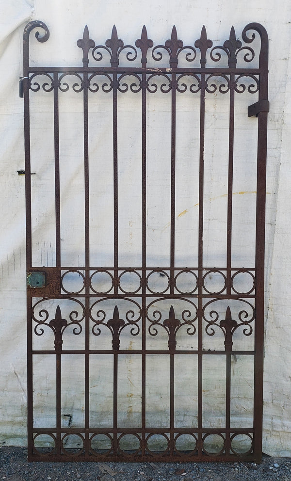 Heavy Duty Ornate Wrought Iron Gate with Lock 85" tall x 46" wide GA9431