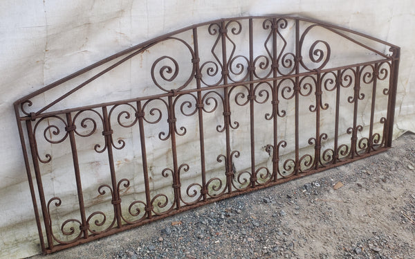 Unique Arched Iron Fence Panel 72" Wide by 30 3/4" Tall GA9464