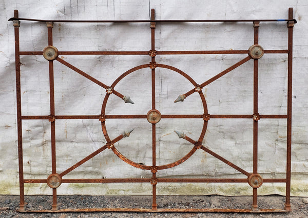 Iron Gate with Hand Forged Iron & Flower Accents 38" Wide by 51 1/2" Tall GA9469