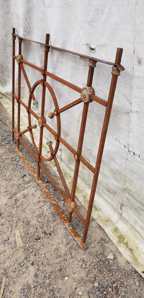 Iron Gate with Hand Forged Iron & Flower Accents 38" Wide by 51 1/2" Tall GA9469