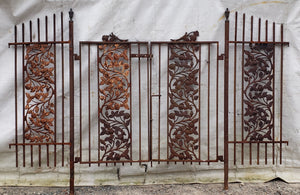 Ornate 4 Piece Wrought Iron Gate Set with Hinges GA9475